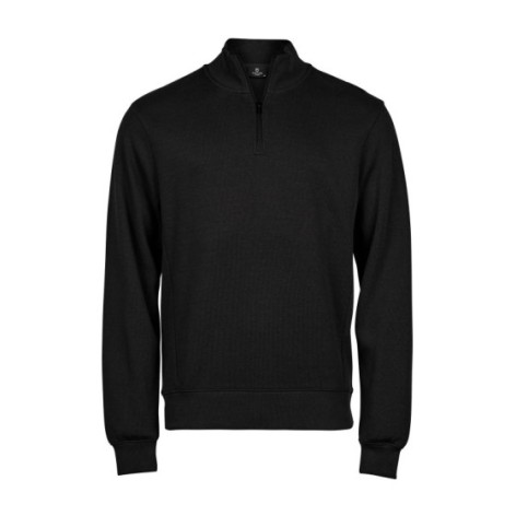 Ribbed Interlock Half Zip