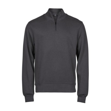 Ribbed Interlock Half Zip