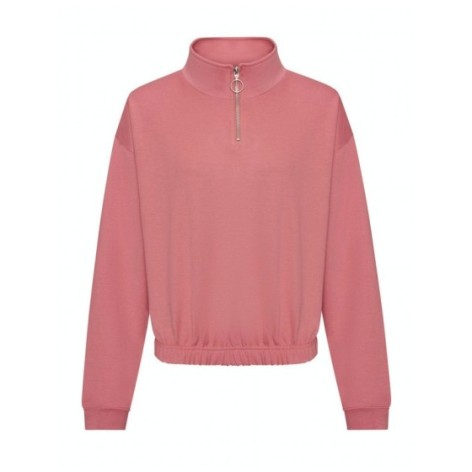 Womenâs Cropped Â½ Zip Sweat