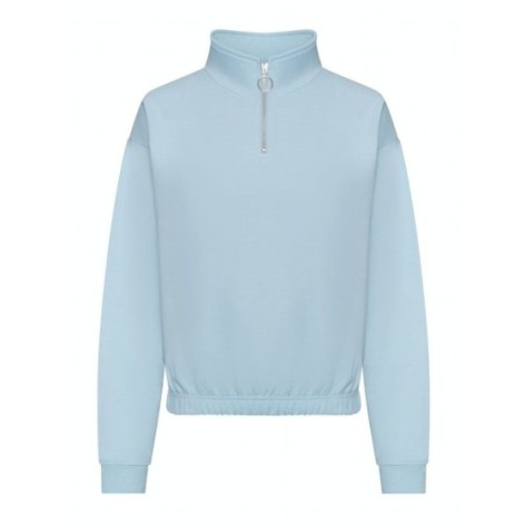 Womenâs Cropped Â½ Zip Sweat