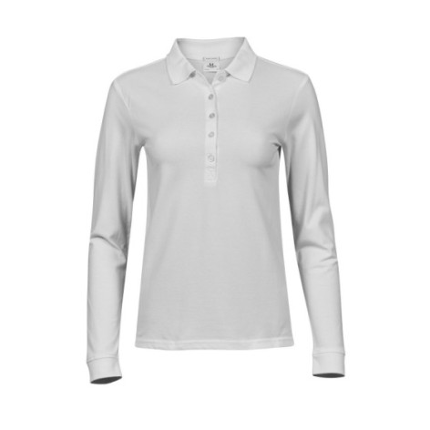 Ladies Luxury Stretch Long Sleeve Polo