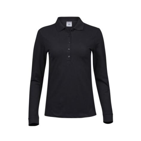 Ladies Luxury Stretch Long Sleeve Polo