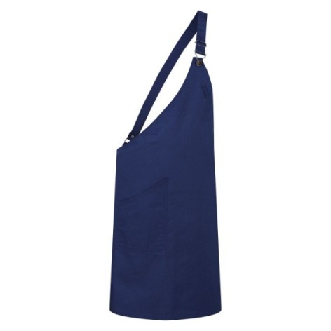 Asymmetrical Bib Apron with Pocket