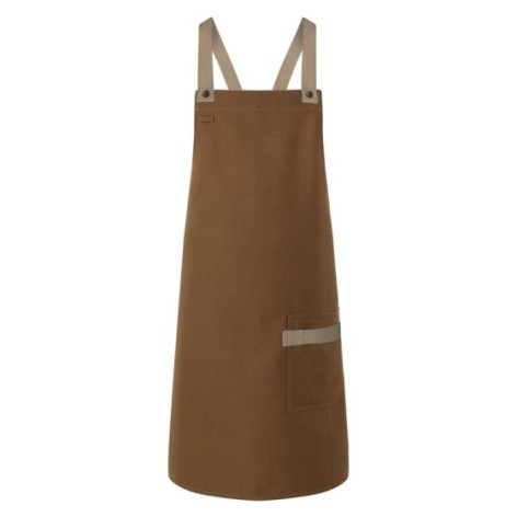 Bib Apron With Crossed Ribbons