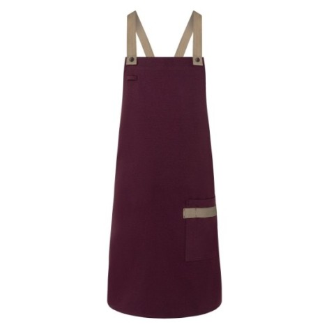 Bib Apron With Crossed Ribbons