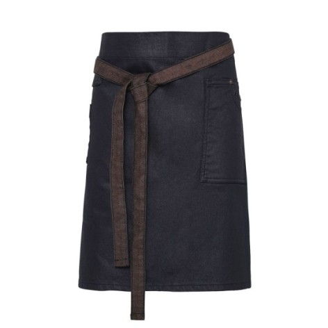 Division Waxed Look Denim Waist Apron