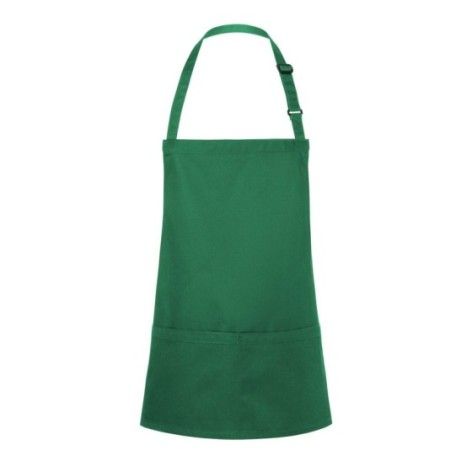 Short Bib Apron Basic With Buckle And Pocket