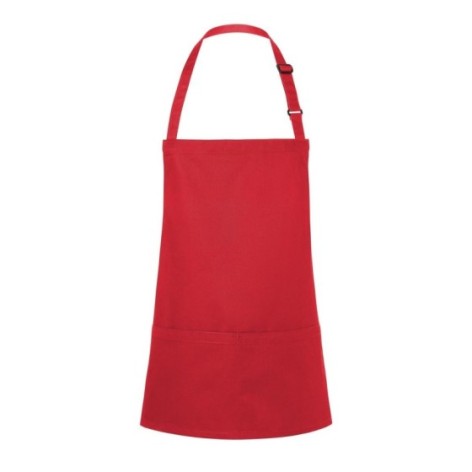 Short Bib Apron Basic With Buckle And Pocket