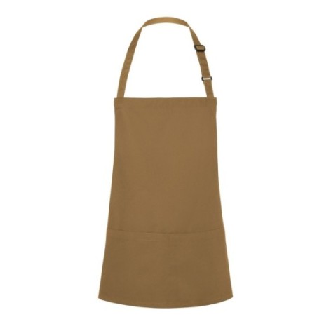 Short Bib Apron Basic With Buckle And Pocket