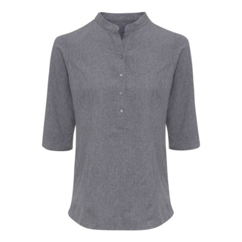 Verbena Linen Look Button Up Beauty Tunic