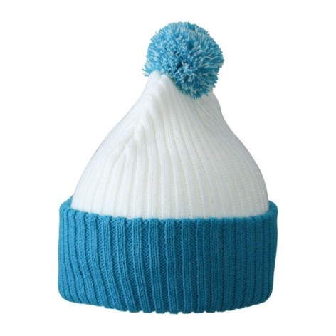 Knitted Cap with Pompon