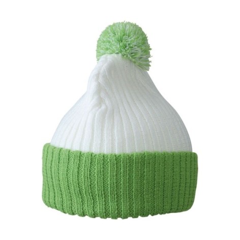 Knitted Cap with Pompon