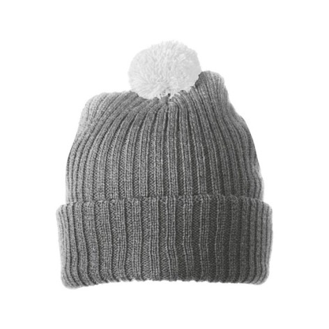 Knitted Cap with Pompon