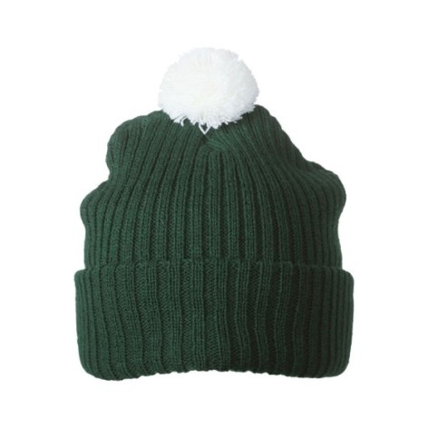 Knitted Cap with Pompon