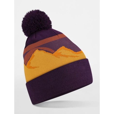 Mountain Peaks Pom Pom Beanie