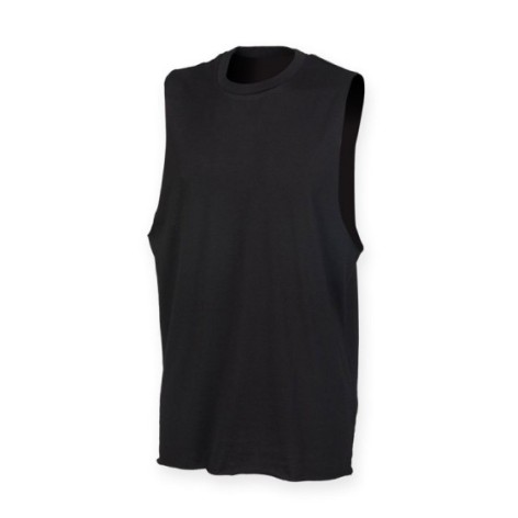 Men's High Neck Slash Armhole Vest