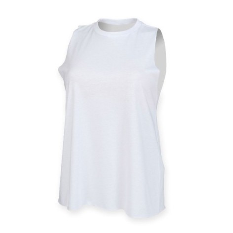 Women's High Neck Slash Armhole Vest