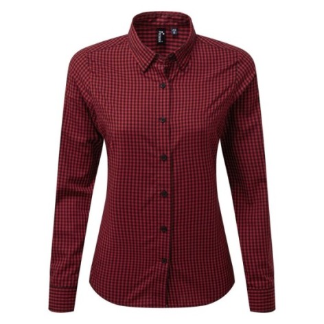 âMaxtonâ Check - Women's Long Sleeve Shirt