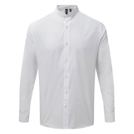 Banded Collar 'Grandad' Long Sleeve Shirt