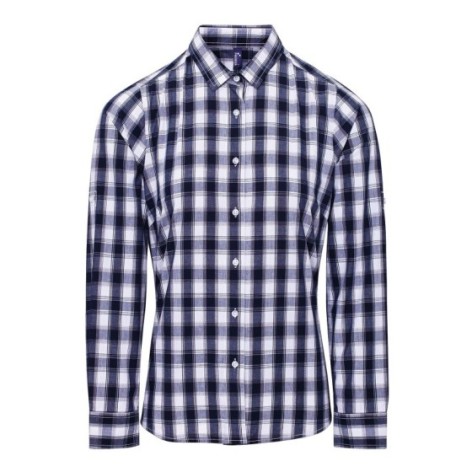 Ladies' LSL 'Mulligan' Check Cotton Bar Shirt     t