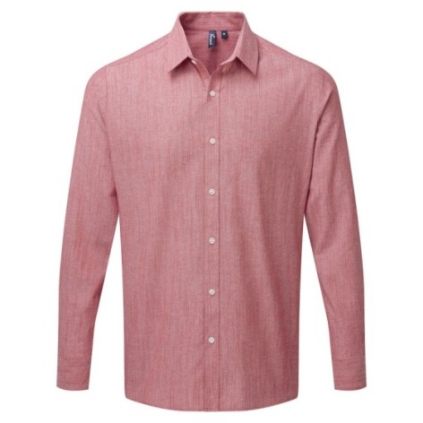 Men's Cotton Slub Chambray Long Sleeve Shirt