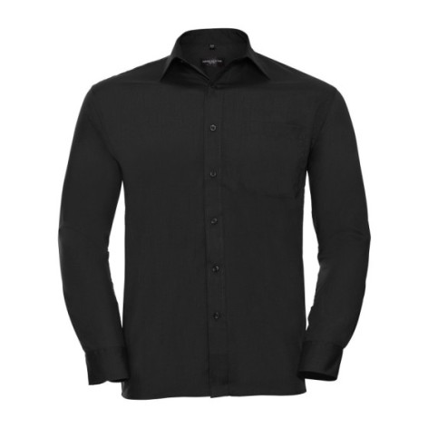 Men's Long Sleeve PolyCotton Poplin Shirt