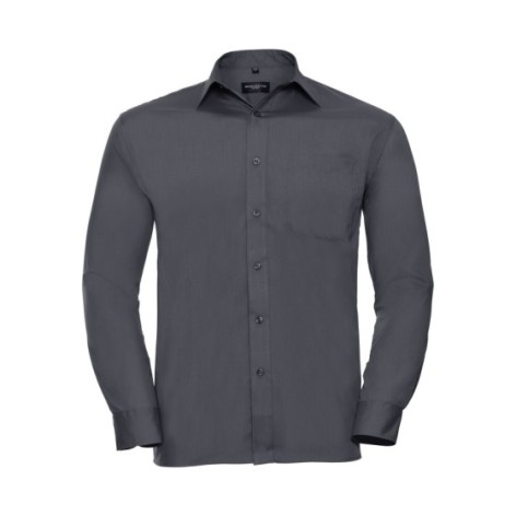 Men's Long Sleeve PolyCotton Poplin Shirt