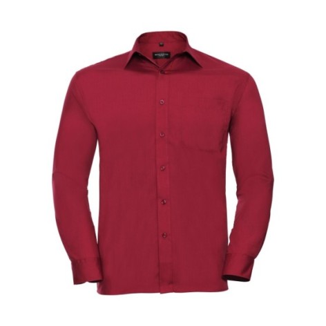 Men's Long Sleeve PolyCotton Poplin Shirt