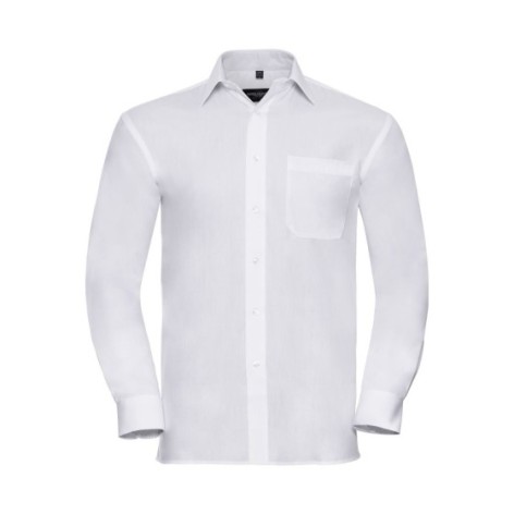 Men's Long Sleeve Pure Cotton Poplin Shirt