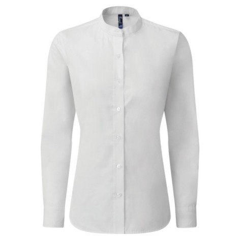 Womenâs Banded Collar 'Grandad' Shirt