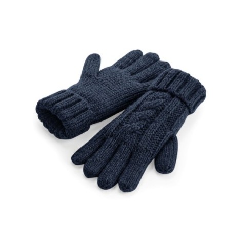 Cable Knit Melange Gloves