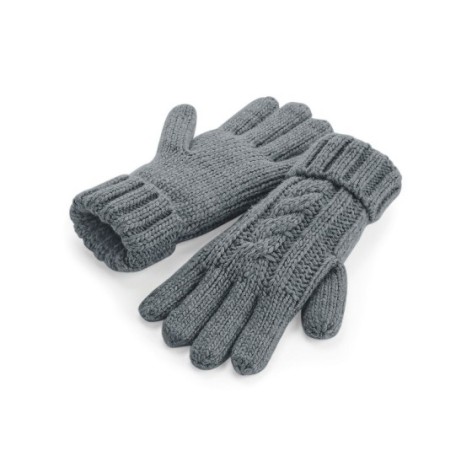 Cable Knit Melange Gloves