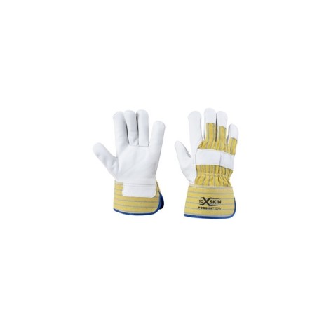 Guanto pelle pieno fiore bovino, dorso tela, palmo foderato, manichetta X-Glove xglove