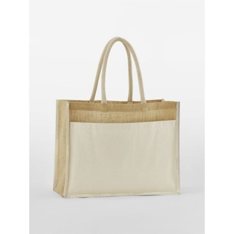 Cotton Pocket Natural Starched Jute Shopper