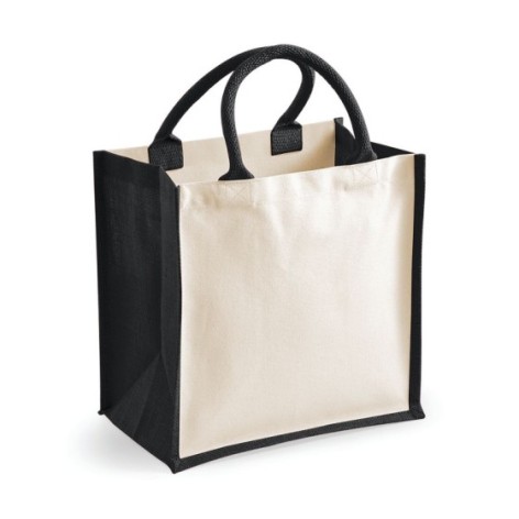 Printers Midi Jute Tote