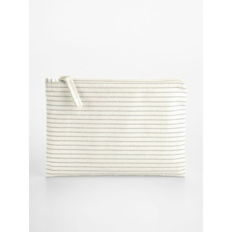 Striped Organic Cotton Accessory Pouch