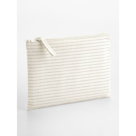 Striped Organic Cotton Accessory Pouch