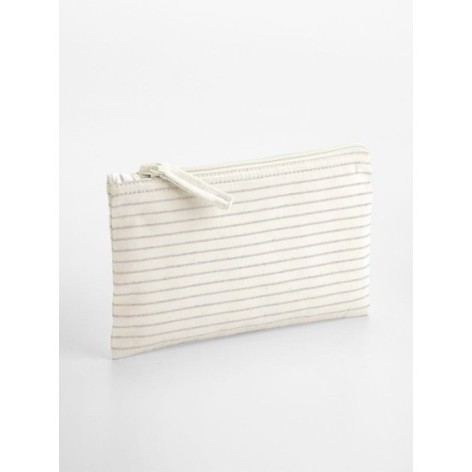 Striped Organic Cotton Accessory Pouch