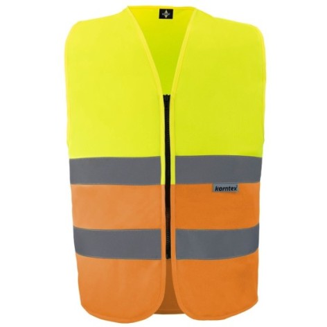 Korntex Safety Vest with Zipper   Cologne