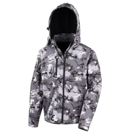 Camo TX Performance Hooded Softshell Jacket